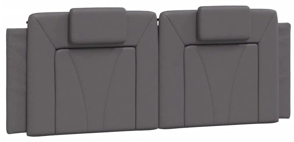 Cama com colchão 120x200 cm couro artificial cinzento