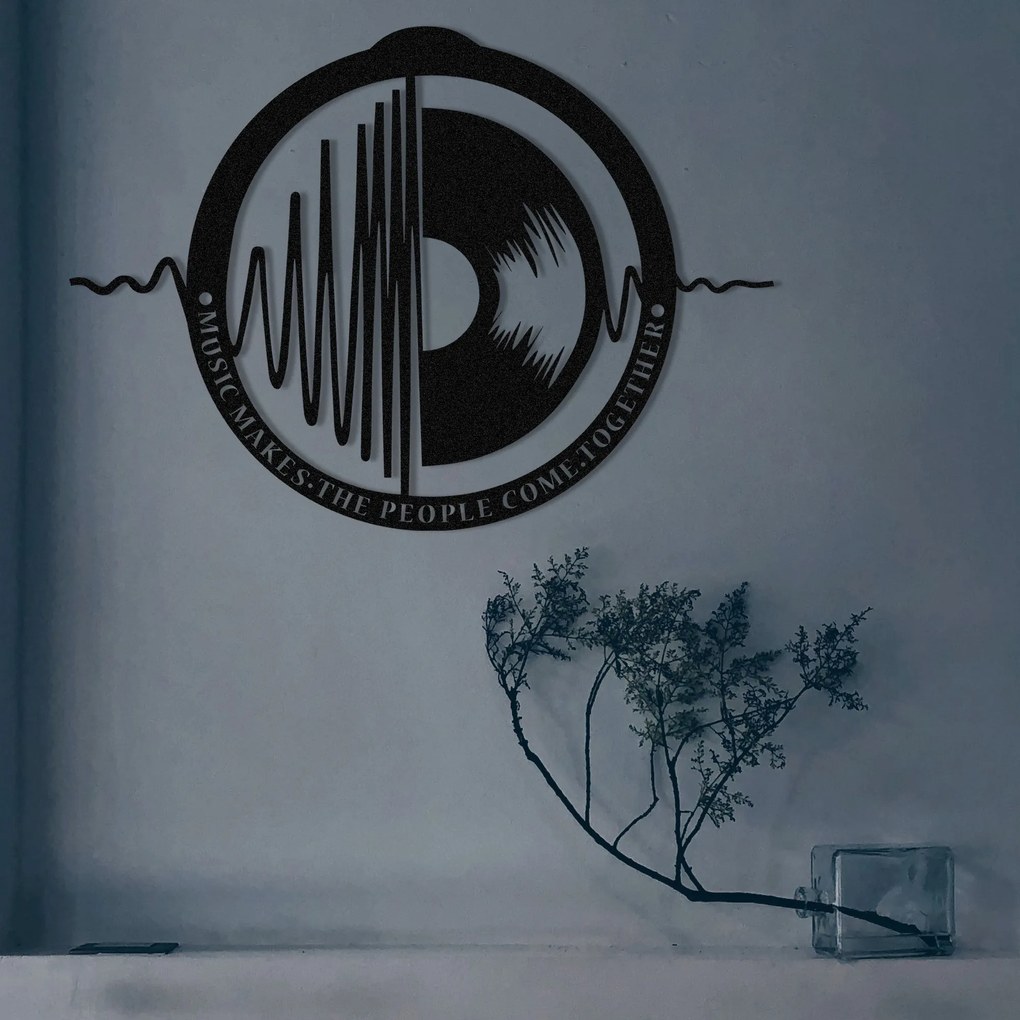 Acessório Decorativo de Parede My Music – Preto – 60 x 43 cm