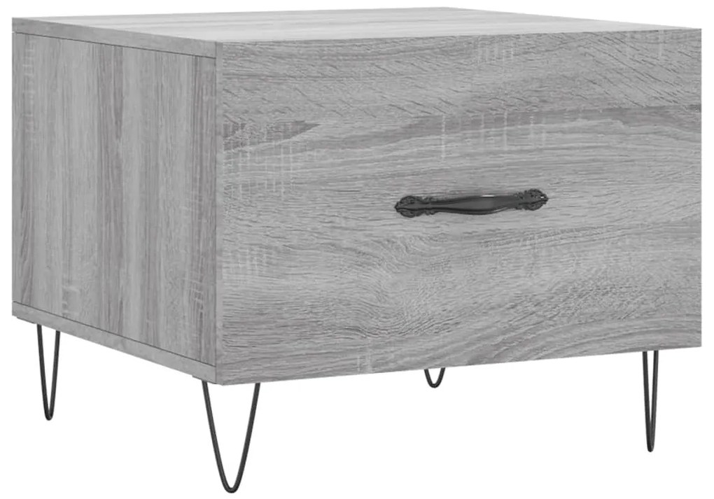 Mesas de centro 2 pcs 50x50x40 cm madeira proc. sonoma cinza