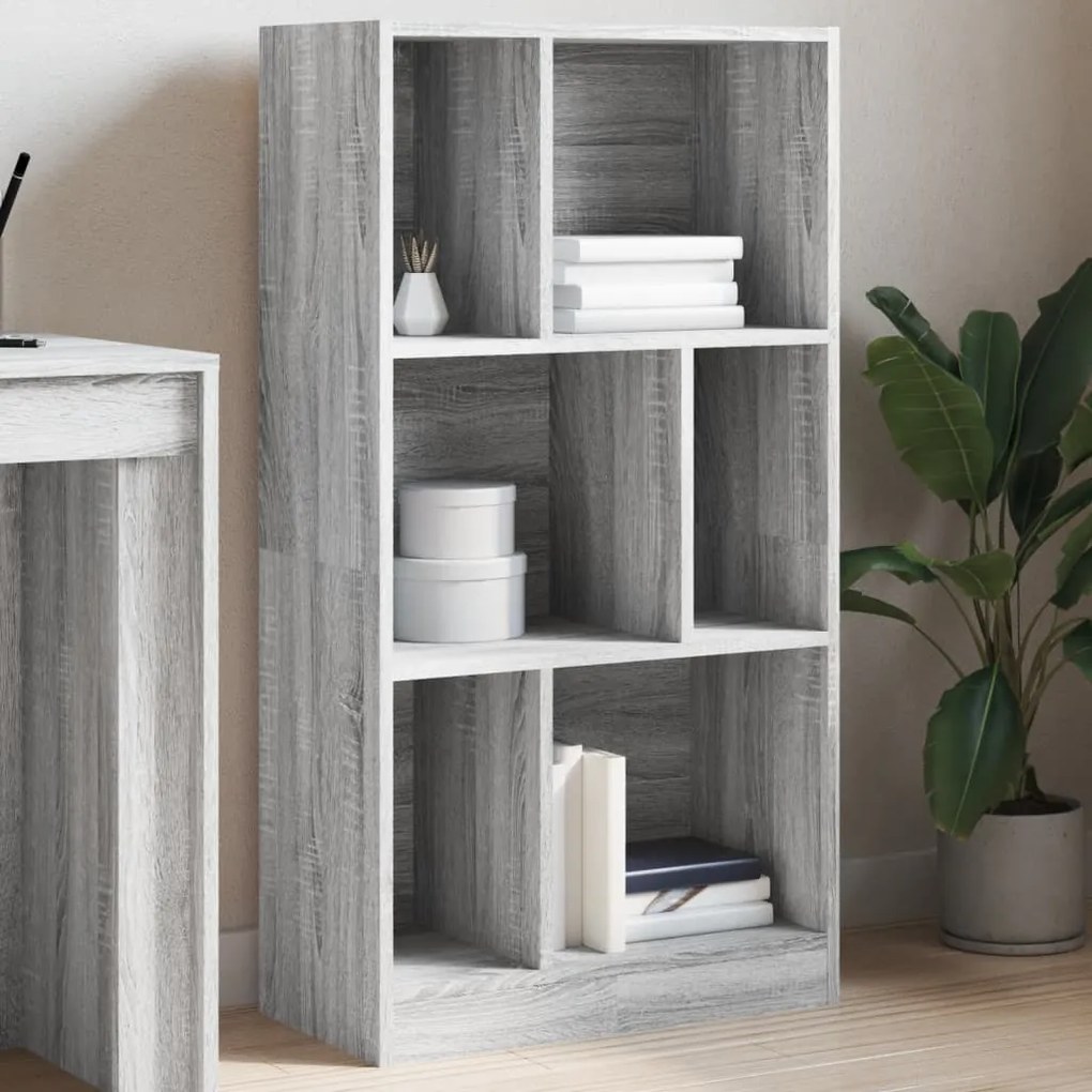 vidaXL Estante 57x28,5x107,5 cm derivados de madeira cinzento sonoma