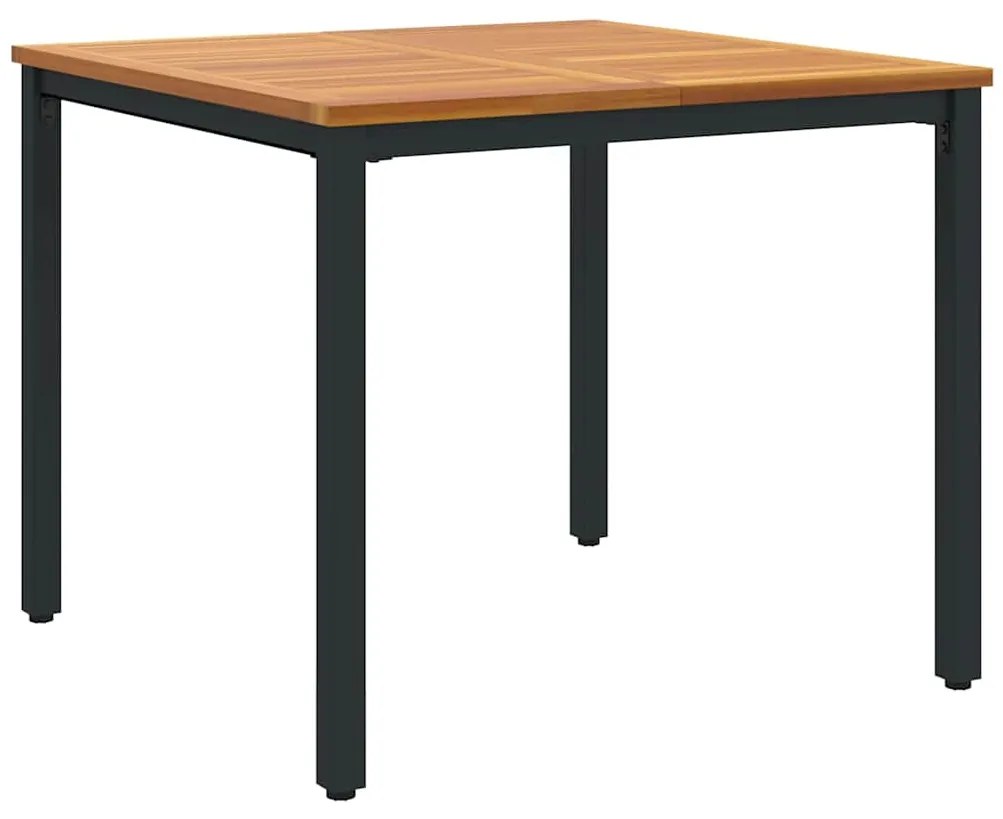 Conjunto de Jantar para Jardim Conjunto de 3 Cinza Metal e madeira