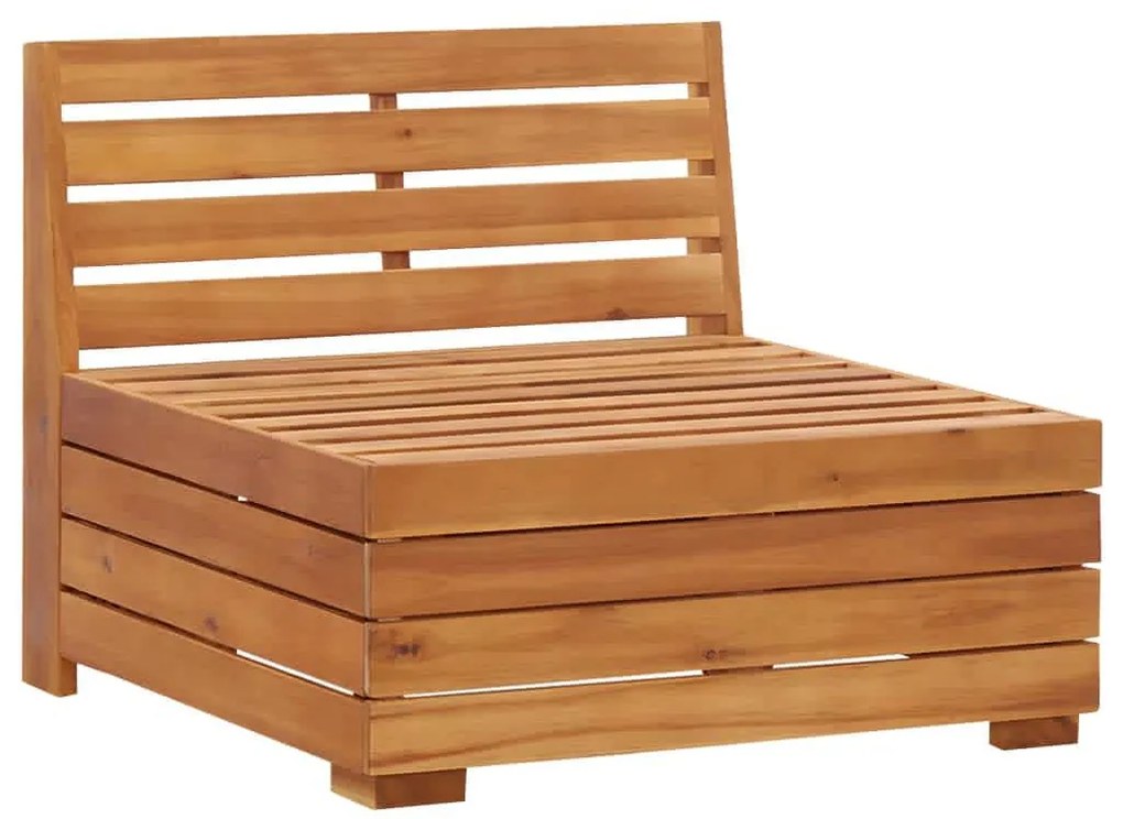 2 pcs conjunto lounge de jardim c/ almofadões acácia maciça