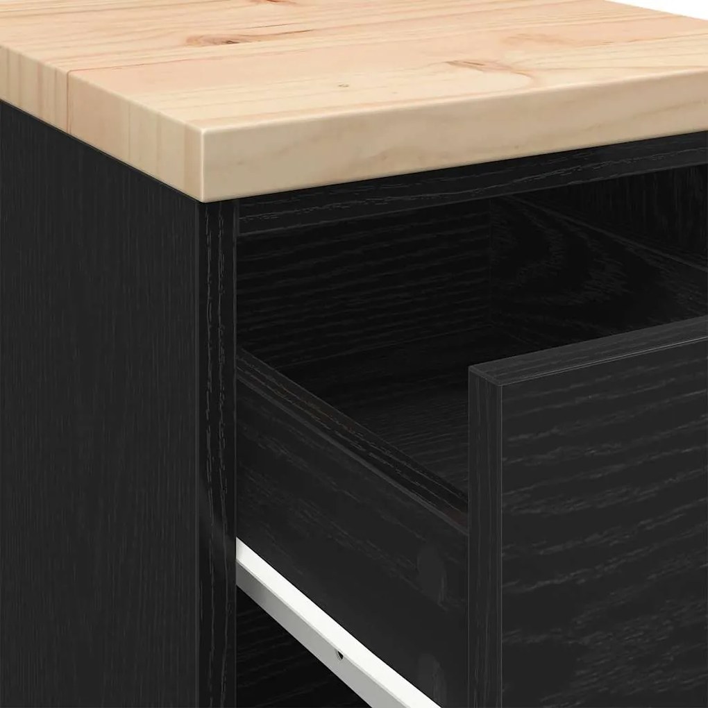 Armário de arrumação de garagem Preto 30x51x85 cm