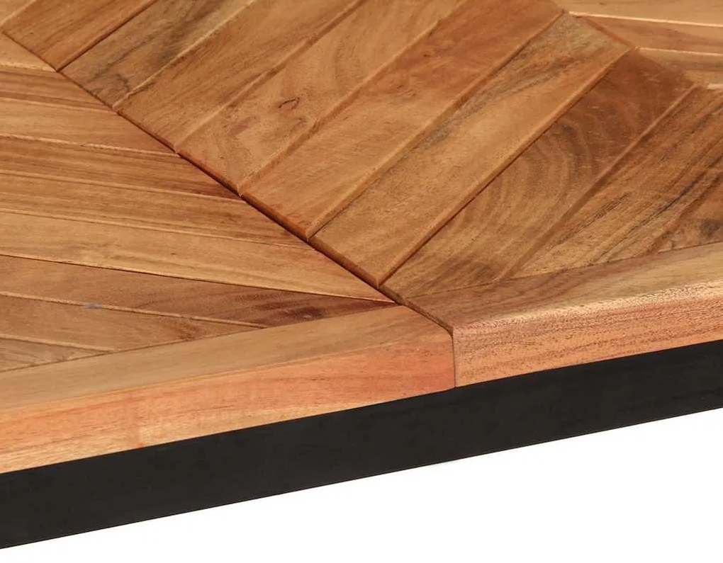 Mesa de jantar 140x70x75 cm madeira maciça de acácia