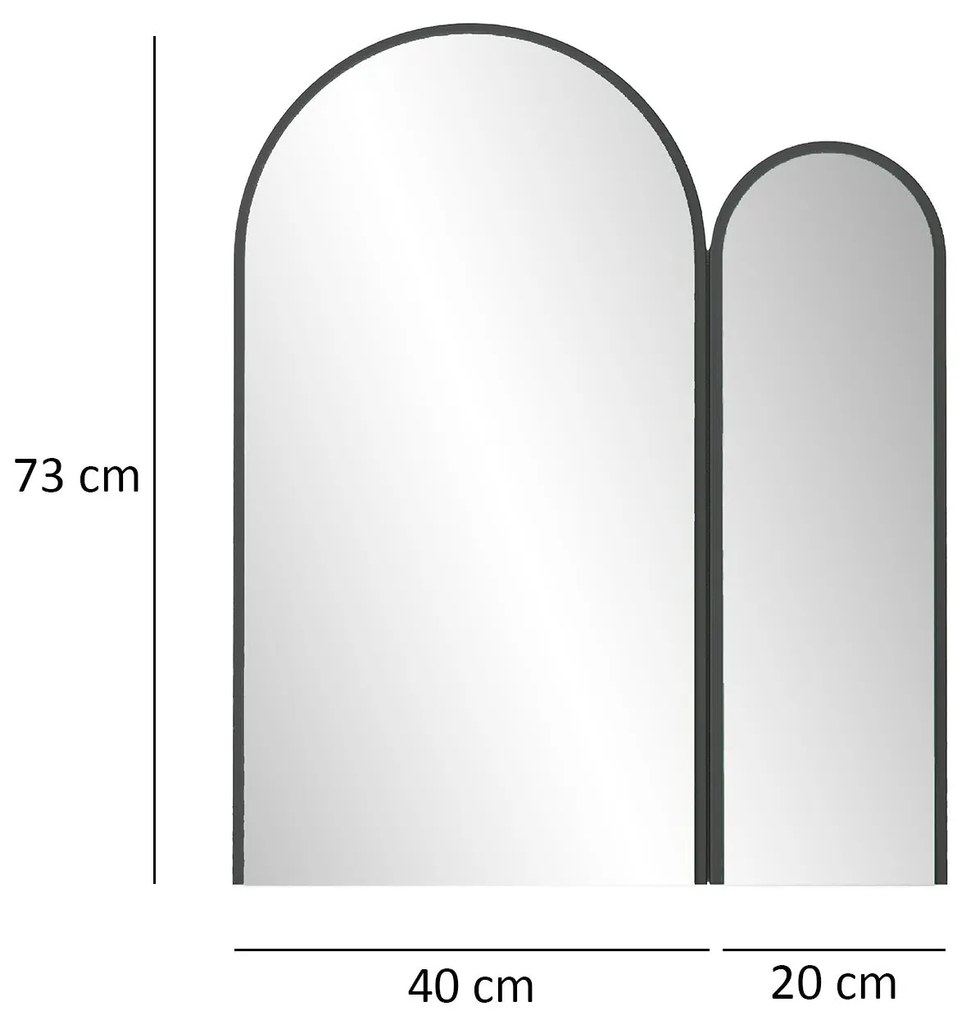 Espelho Decorativo Classe – Preto – 60x73 cm
