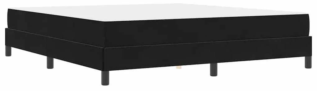 Cama box spring com colchão Preto 180 x 200 cm Veludo