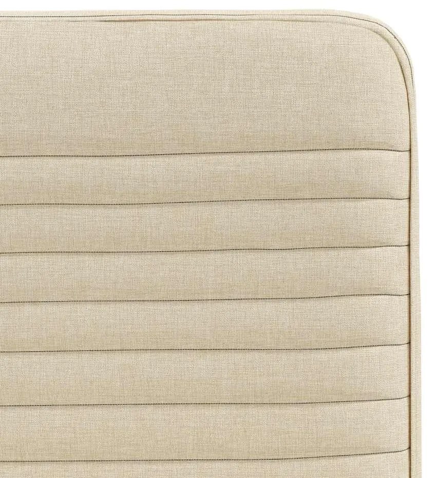 Cadeiras de jantar 2 pcs tecido cor creme