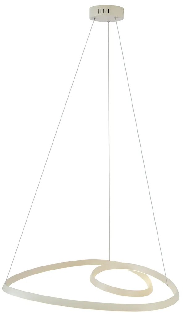 Candeeiro suspenso escandinavo bege 72cm incl. LED regulável em 3 níveis - Circuit Escandinavo