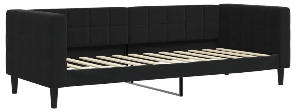 Sofá-cama com gavetão 80x200 cm veludo preto