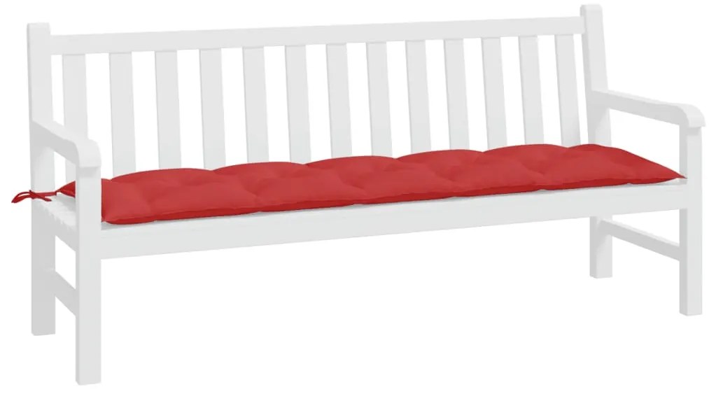Almofadão p/ banco de jardim 180x50x7cm tecido oxford vermelho