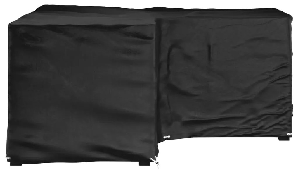 Capa em forma de L p/ mobília de jardim 16 ilhós 215x215x90 cm