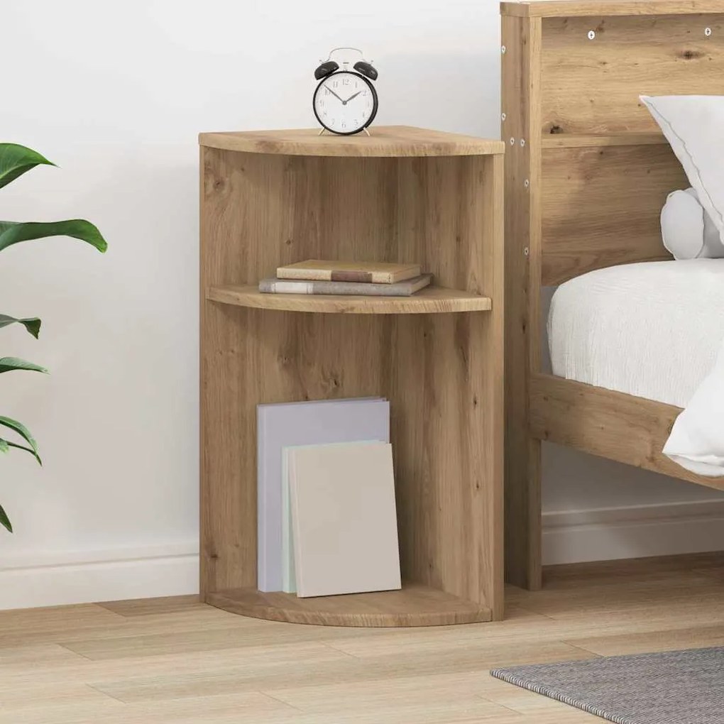 vidaXL Mesa de apoio Carvalho Artesanal 29,6 x 29,6 x 60 cm