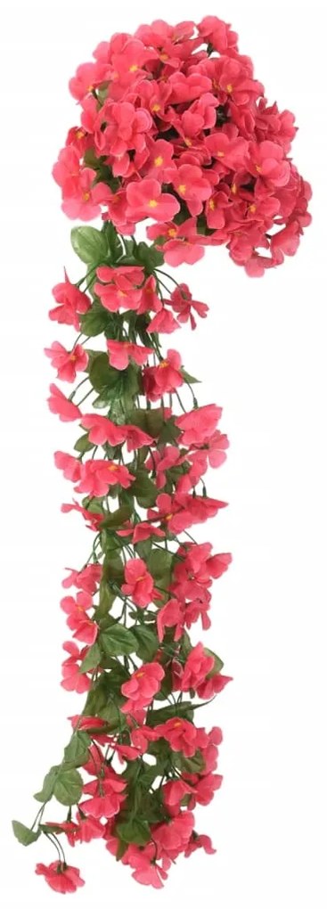 Grinaldas de flores de Natal 3 pcs 85 cm rosa
