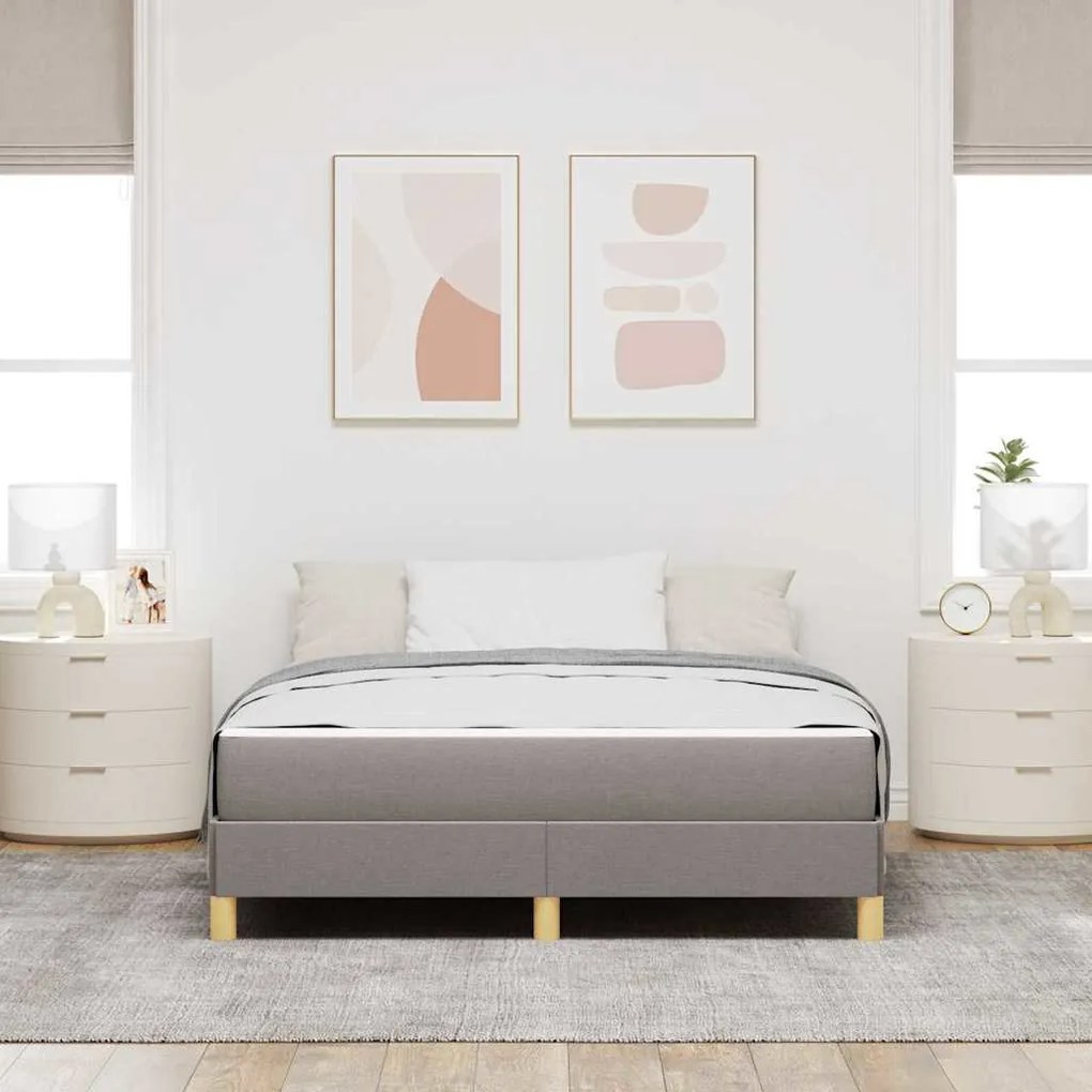 Cama Box Taupe, Marrom 140 x 190 cm