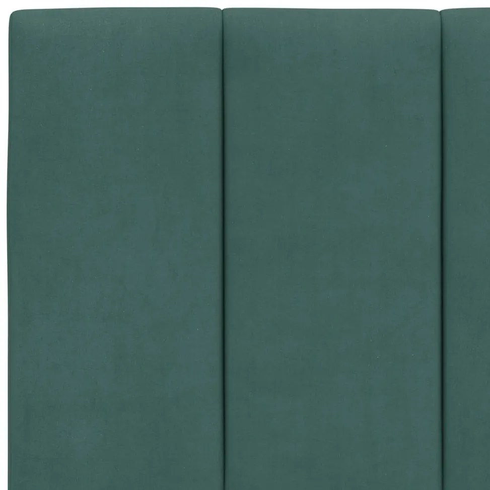 Cama com colchão 160x200 cm veludo verde-escuro