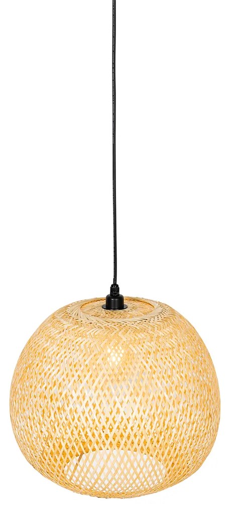 Candeeiro de suspensão de bambu oriental para exterior IP44 - Rafael Oriental
