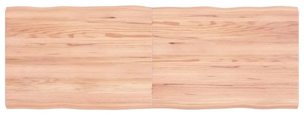 vidaXL Tampo de mesa com bordas vivas carvalho tratado castanho-claro