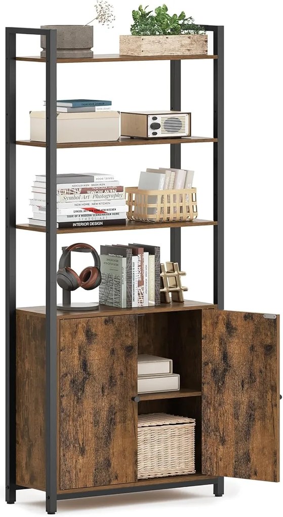 Estante alta com porta e prateleiras ajustáveis | VASAGLE | 60 x 24 x 159,5 cm | LLS133K01.