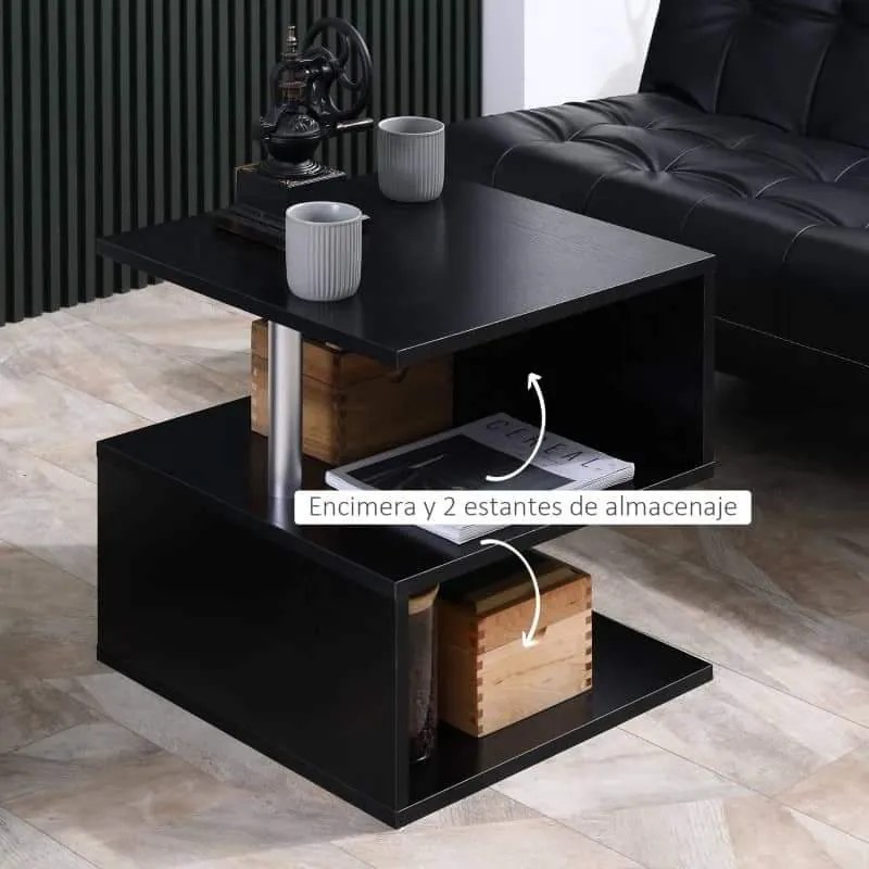 Mesa de Apoio Pietro - Preto - Design Moderno
