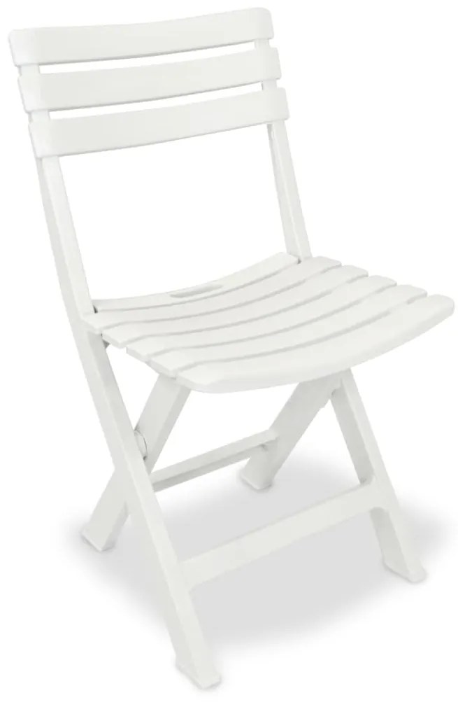 Conjunto bistrô para jardim 3 pcs plástico branco