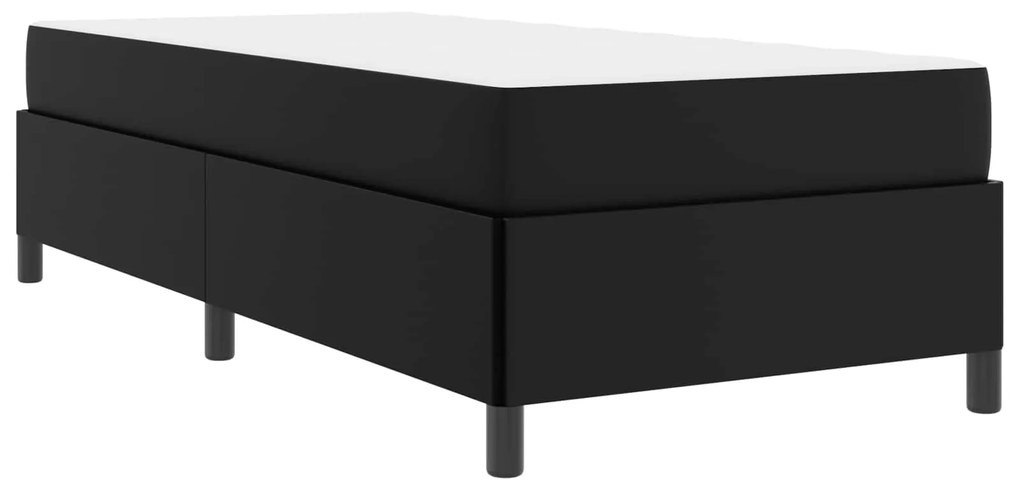 vidaXL Estrutura da Cama com colchão Preto 90 x 190 cm tecido