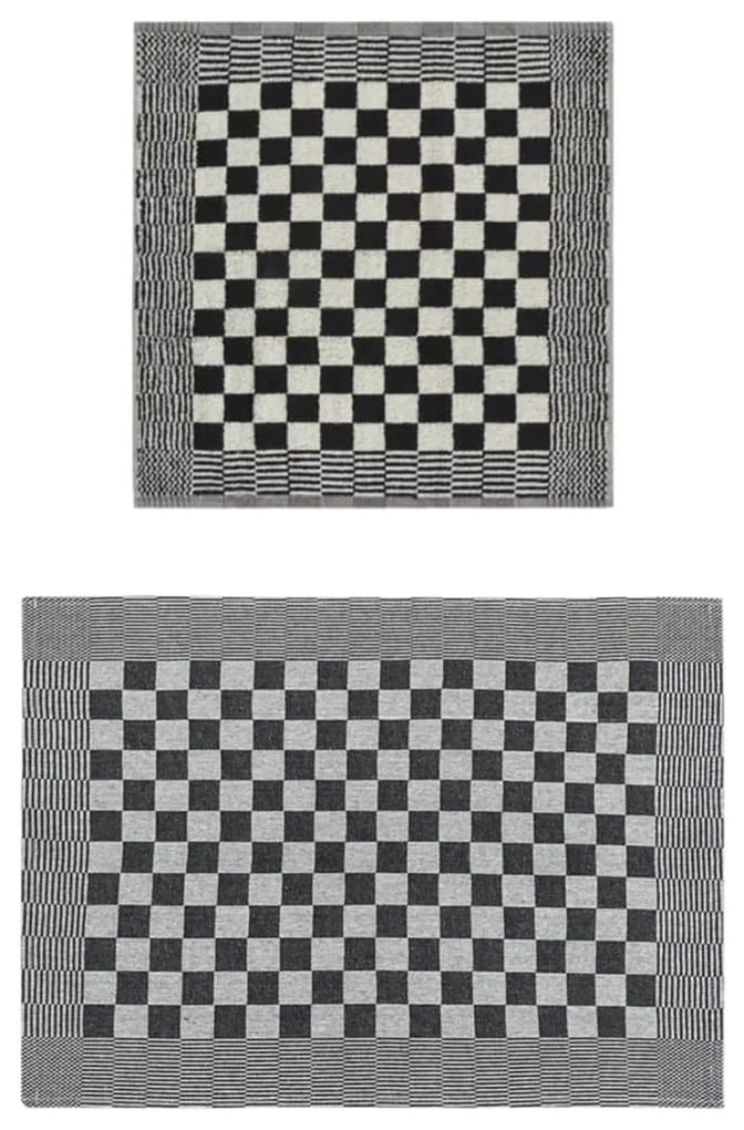 Conjunto de panos de cozinha 20 pcs algodão preto e branco