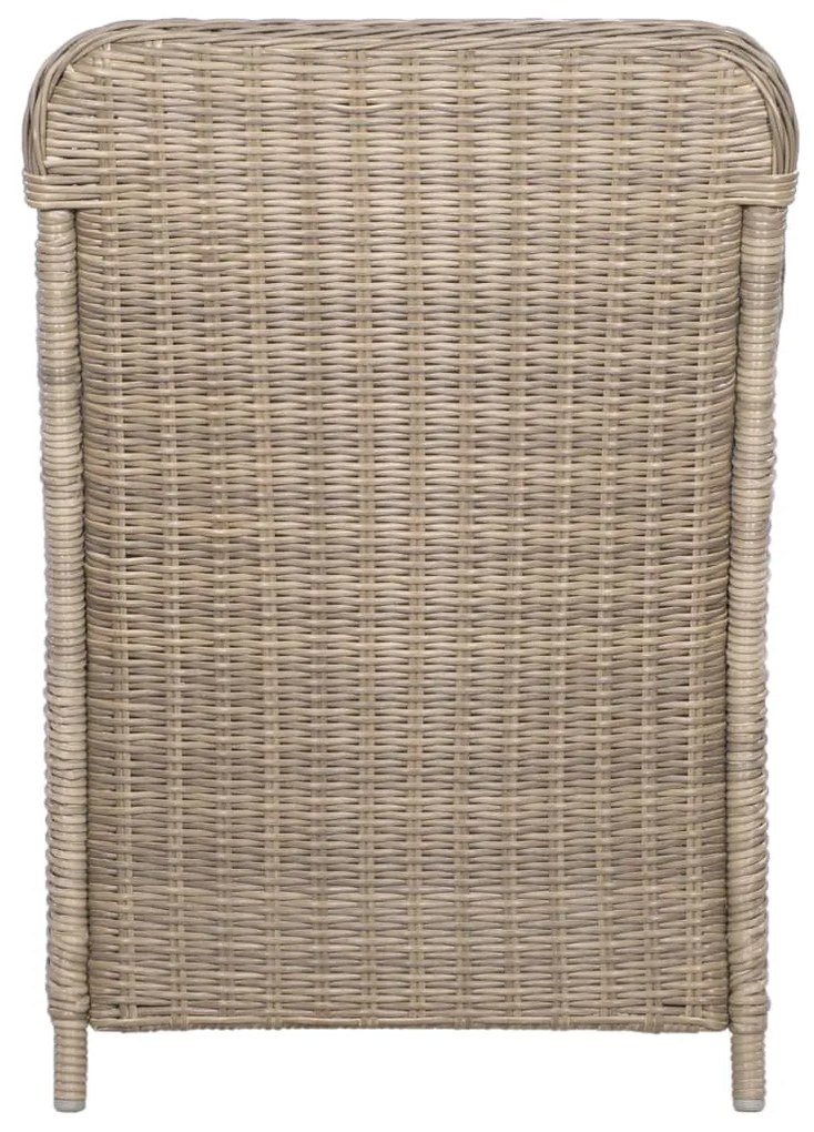 7 pcs conjunto de jantar para jardim castanho