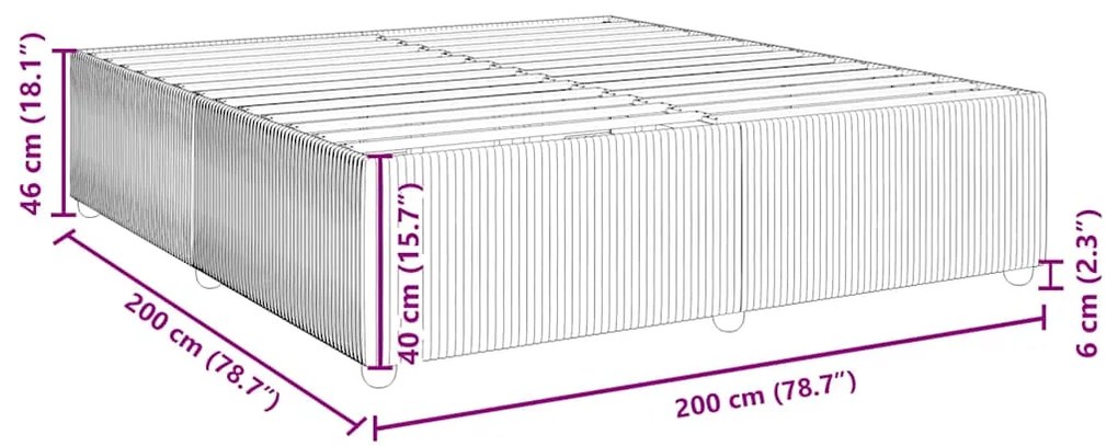 Estrutura de cama 200x200 cm veludo rosa