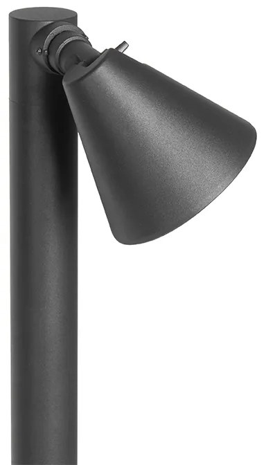 Bollard exterior moderno preto 100 cm IP44 ajustável - Ciara Moderno