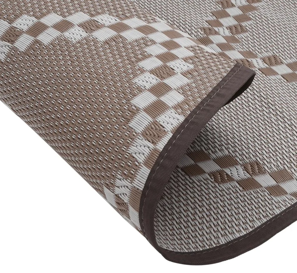 Tapete de exterior Ø160 cm ARAKIL PP castanho