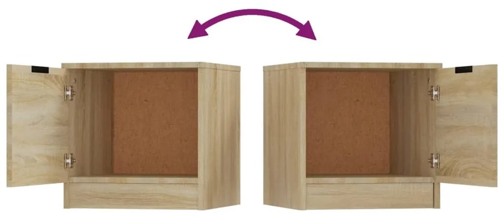 Mesas de cabeceira 2 pcs 40x39x40 cm carvalho sonoma