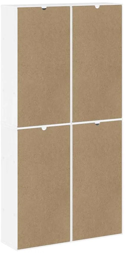 Móveis de apoio 4 pcs ODDA pinho de madeira maciça branco