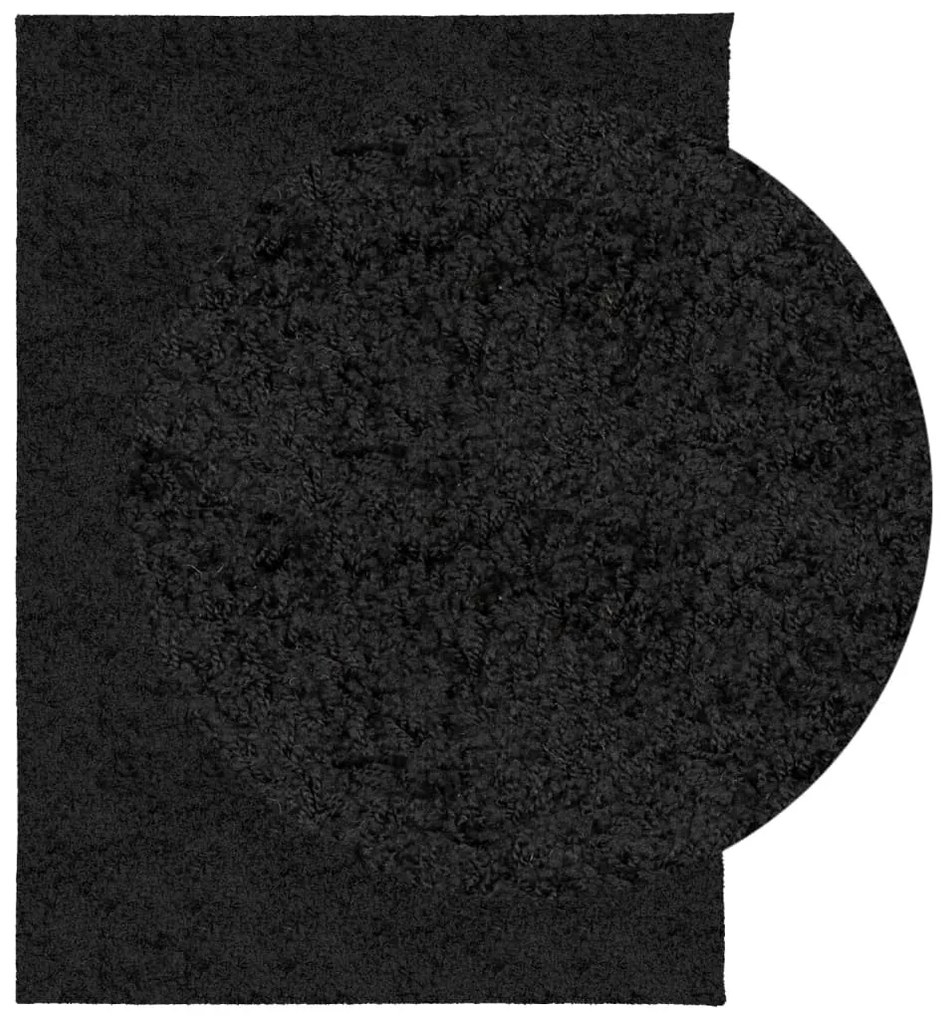 Tapete shaggy de pelo alto PAMPLONA 240x340 cm preto