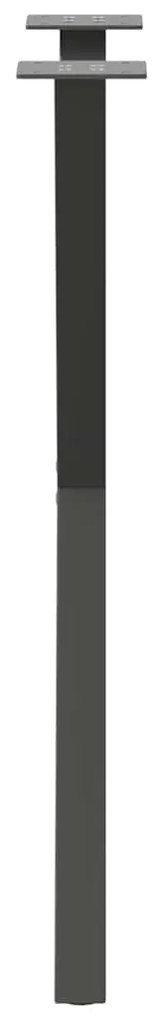 Pés para mesa de jantar em formato de X, 2 peças, antracite, 57x(72-73
