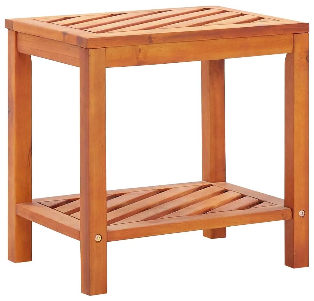 Mesa lateral em madeira de acácia maciça 45x33x45 cm
