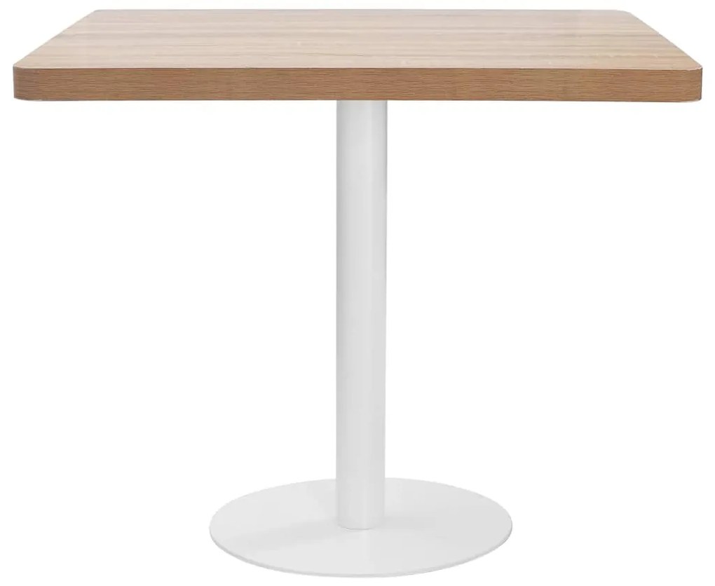 Mesa bistrô 80x80 cm MDF castanho-claro