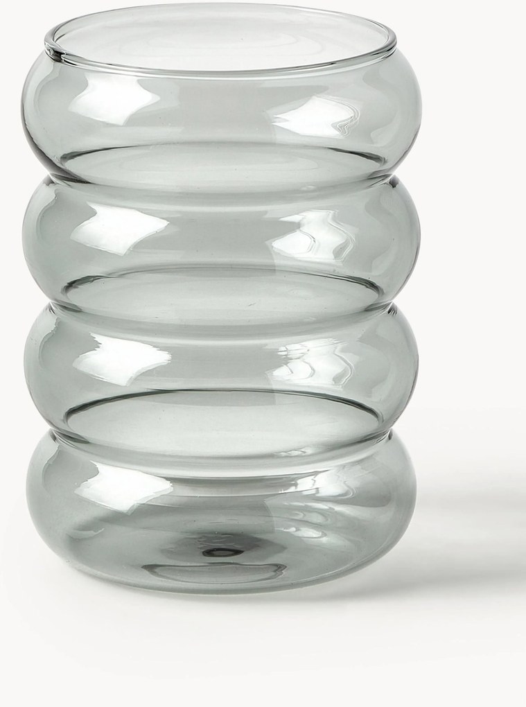 Copos artesanais em vidro borossilicato Bubbly, conjunto de 4