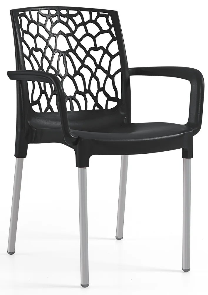 Cadeira Aracna c/ Braço Pack 16 Unid. - Preto