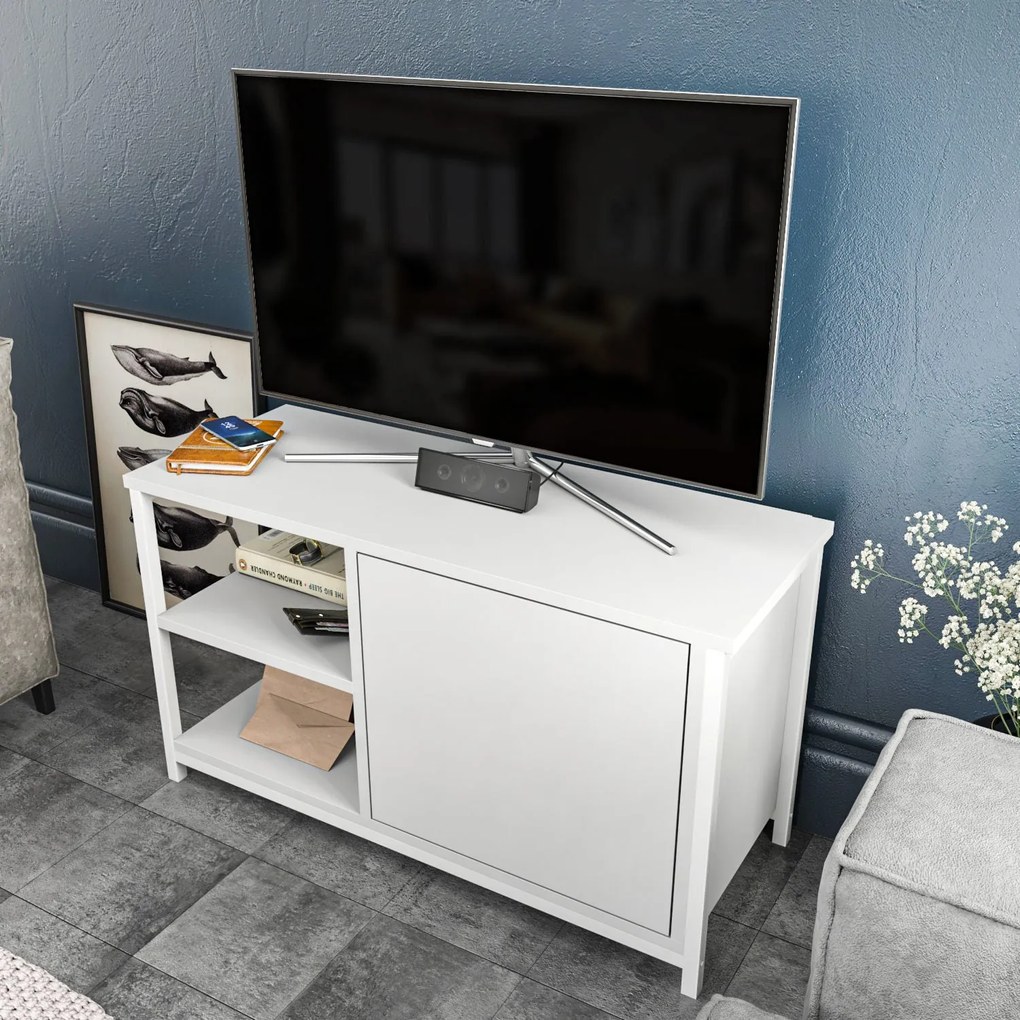 Móvel TV Muskegon – Branco – 89,6 x 35,3 x 50,8 cm