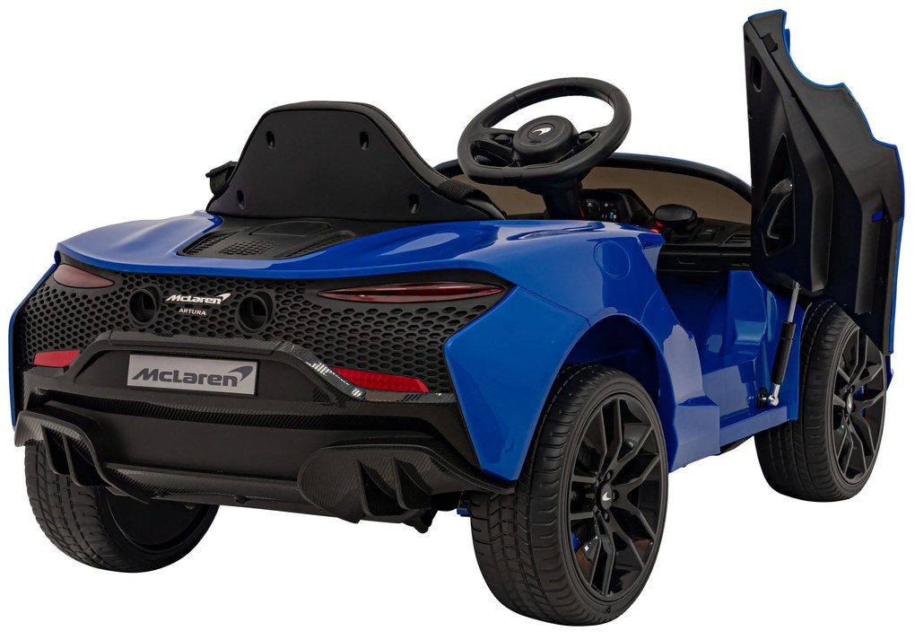 Carro elétrico para Crianças 12V 4x4 Mclaren Artura Rodas de EVA, Assento de couro Azul