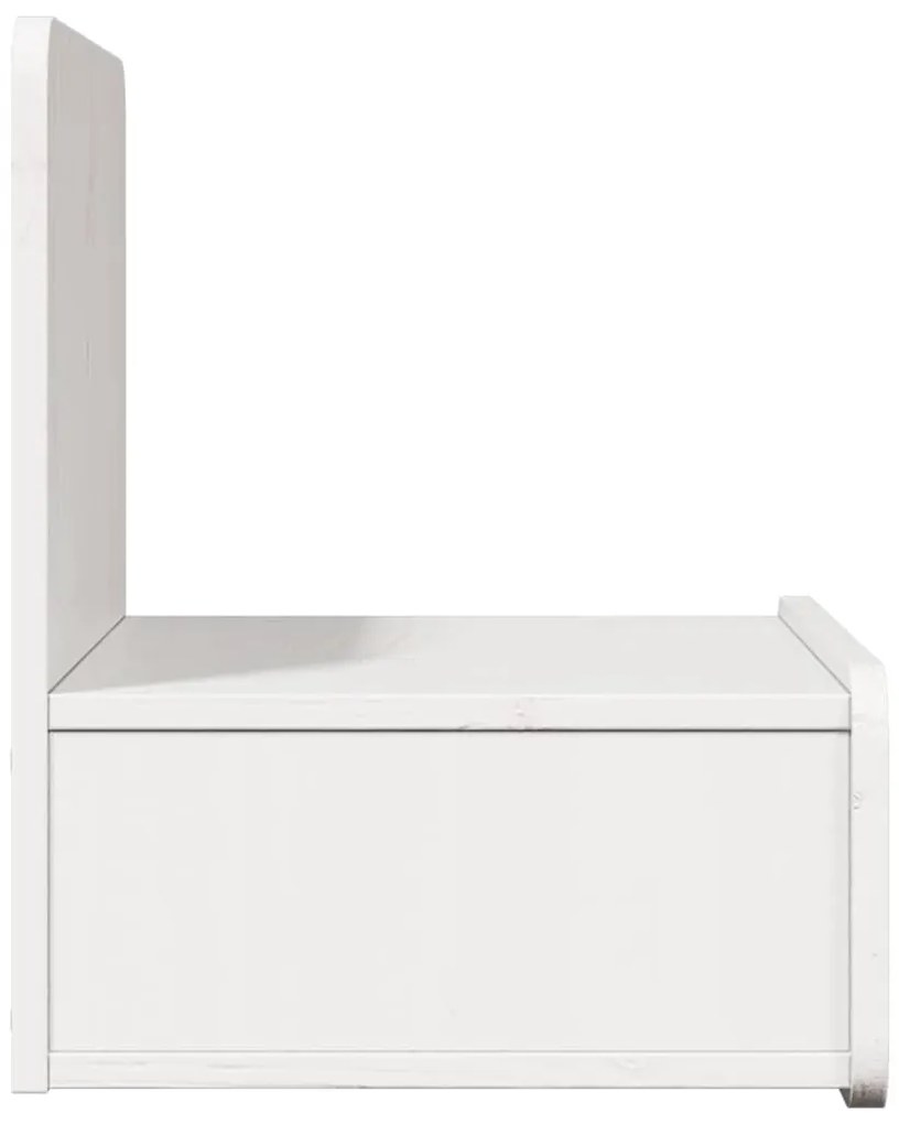 Mesa de Cabeceira Montada na Parede Branco 44 x 32.5 x 40 cm