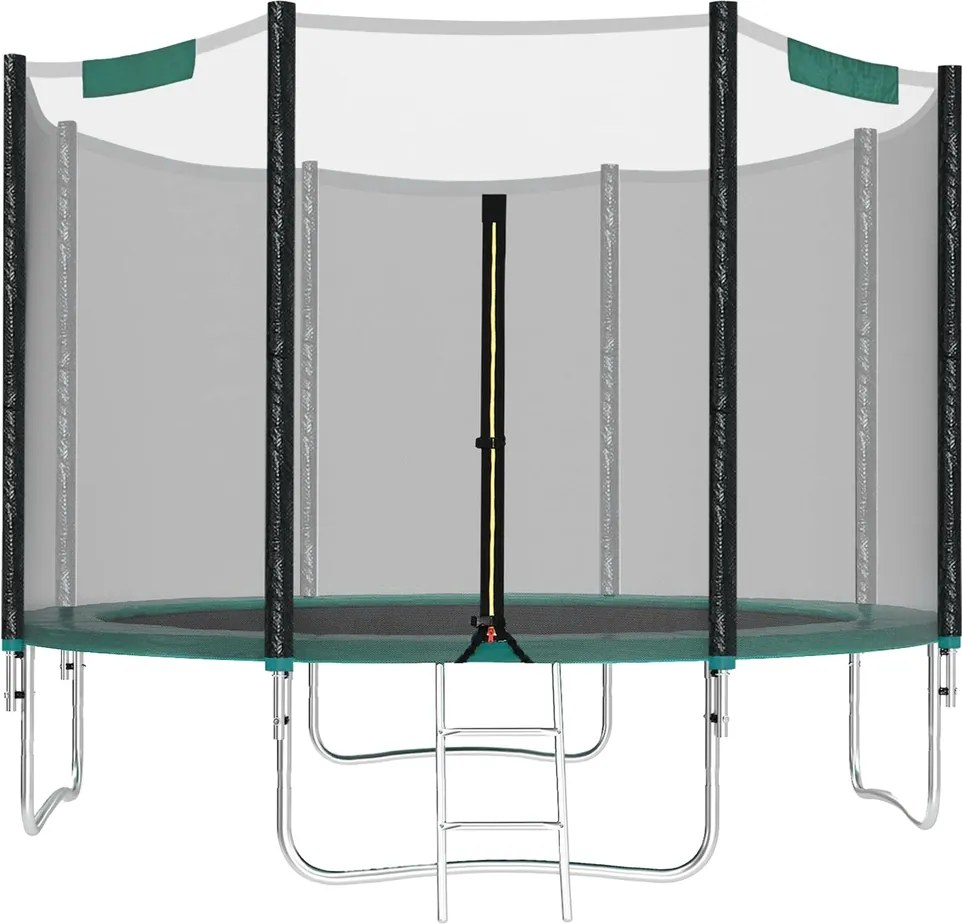 Trampolim  305 cm com rede de segurança verde escuro