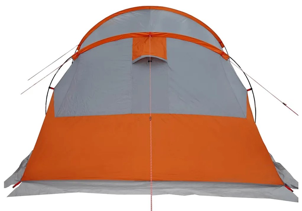 Tenda de campismo túnel p/ 4 pessoas impermeável cinza/laranja