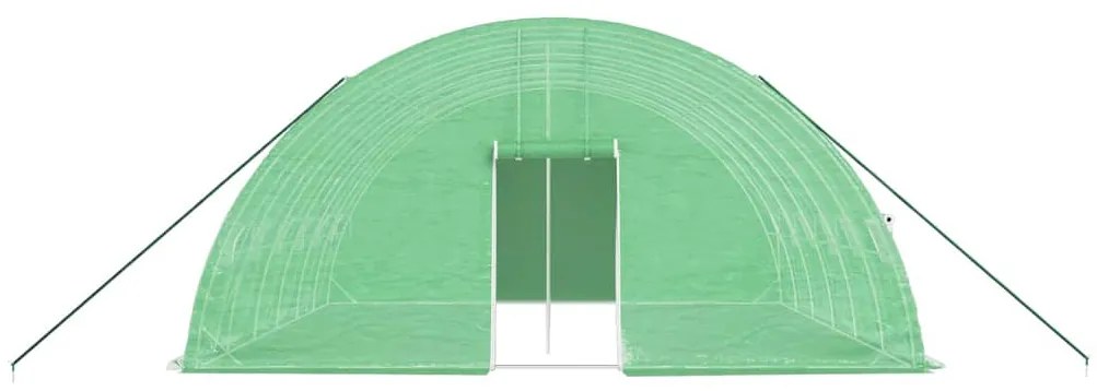 Estufa com estrutura de aço 36 m² 6x6x2,85 m verde