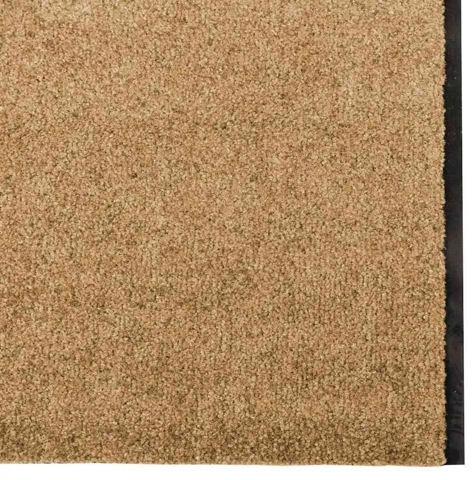 Capacho vidaXL Lavável Creme 120x350 cm