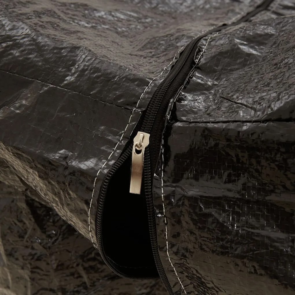 Saco arrumação p/ almofadões jardim 135x40x55 polietileno preto