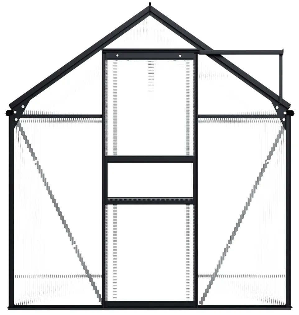 Estufa 3,61 m² alumínio antracite