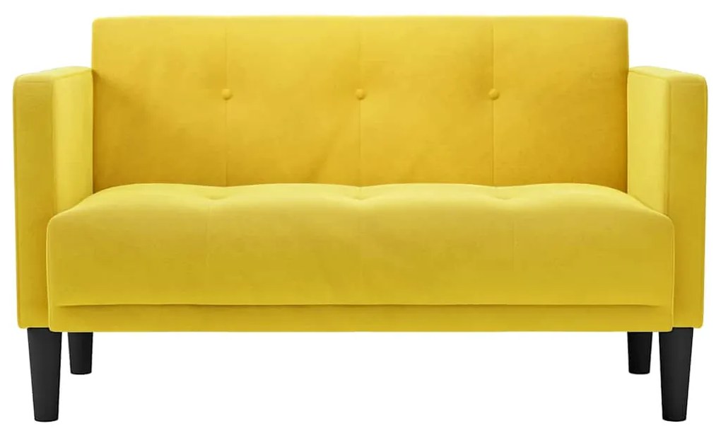 Sofá-luvas 111 cm veludo amarelo