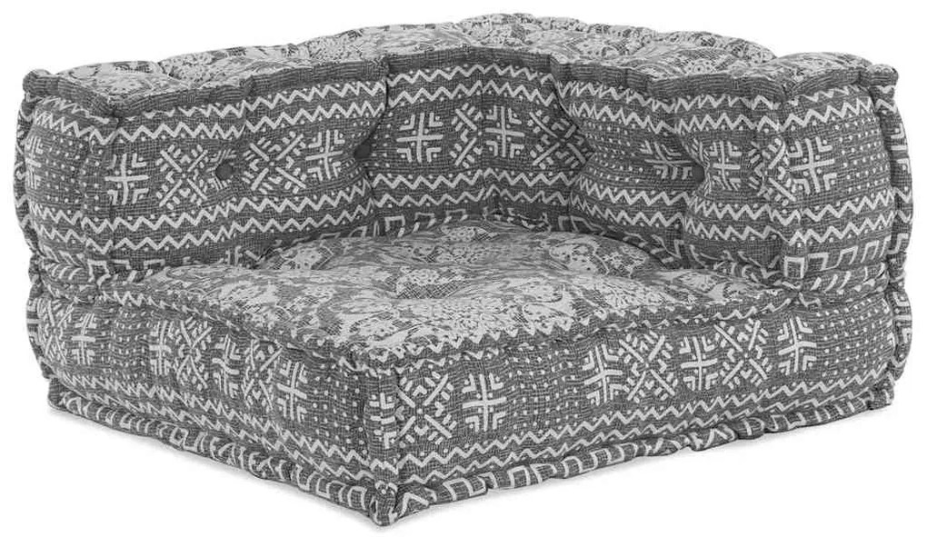 Pouf Modular - Cinza Claro, 70x70x54 cm, Tecido