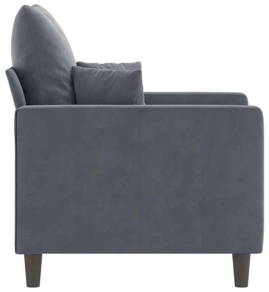 Poltrona 60 cm veludo verde-escuro